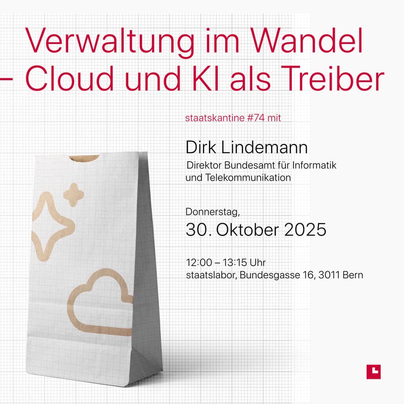 Cover Image for staatskantine #74 - “Verwaltung im Wandel – Cloud und KI als Treiber"