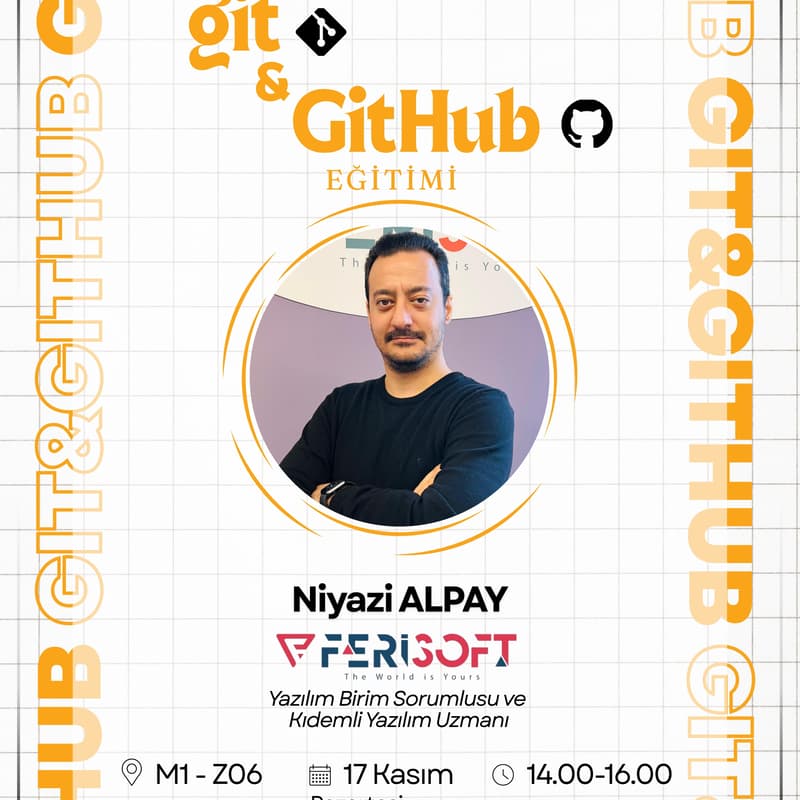 Git-GitHub Eğitimi için kapak görseli