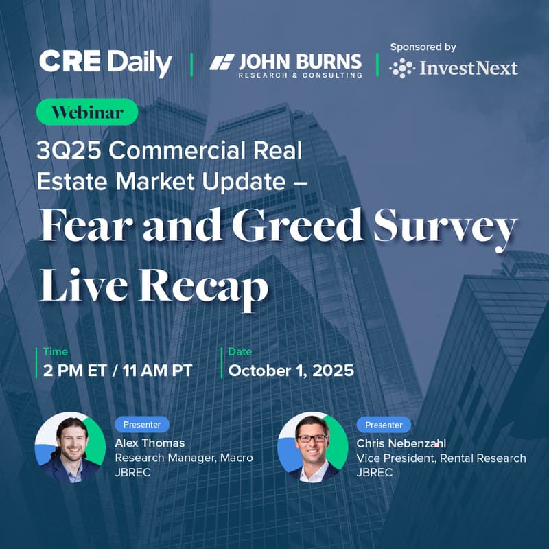 Cover Image for 3Q25 Commercial Real Estate Update - Fear & Greed Survey Live Recap