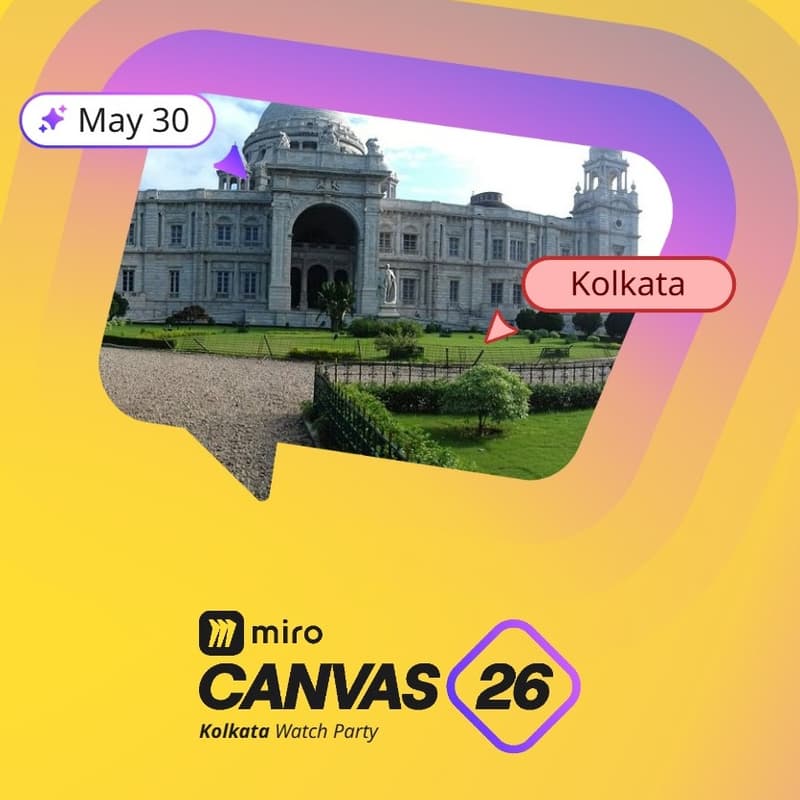 Cover Image for Miro Canvas'26 Watch Party #2 : Kolkata Chapter