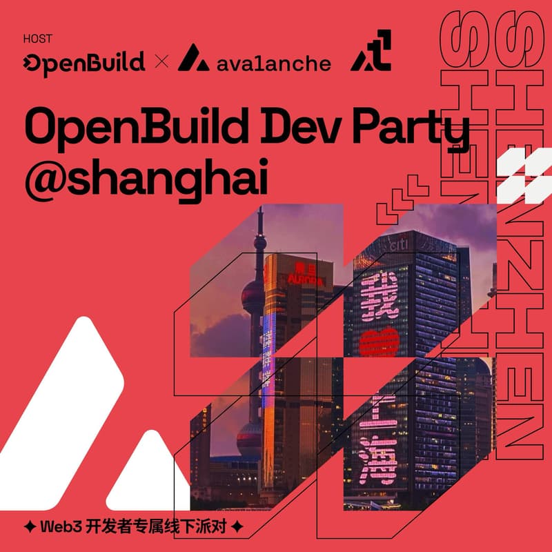 Cover Image for OpenBuild x Avalanche Team1 DevParty【Shanghai】