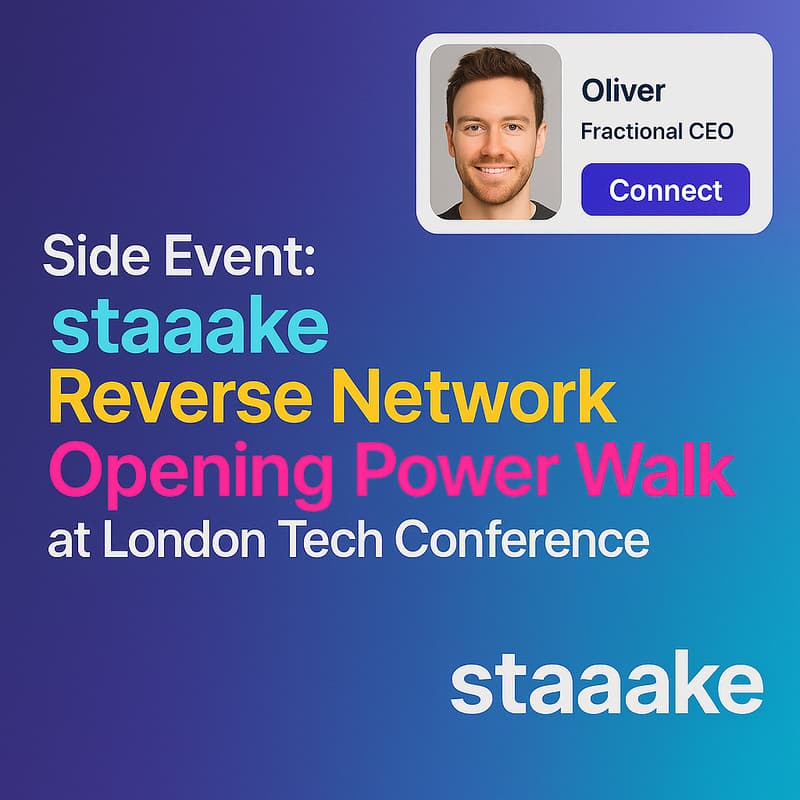 Cover Image for Side Event: staaake Reverse Network Opening Power Walk at London AI/Tech Conference