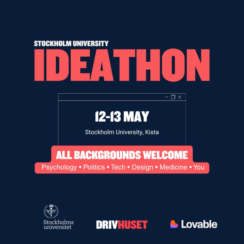 Cover Image for Drivhuset Ideathon at Stockholm University