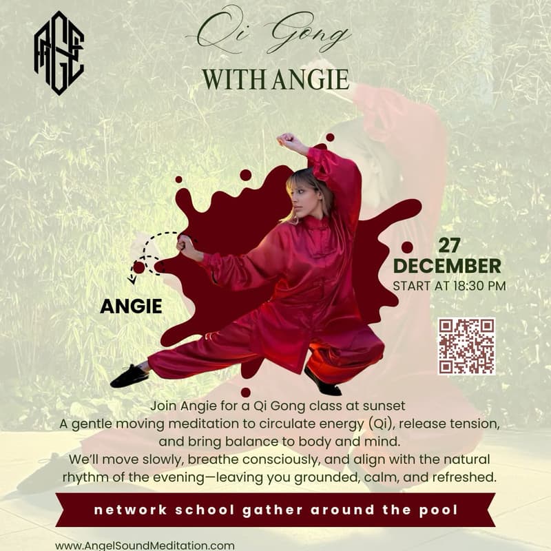 Cover Image for Qi Gong At Sunset With Angie Gather Around Pool By 18:30