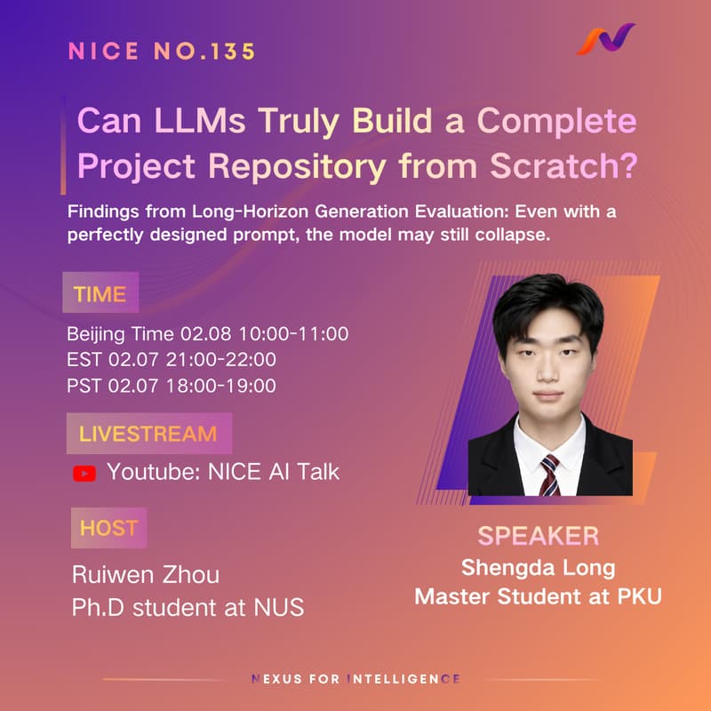 Cover Image for Can LLMs Truly Build a Complete Project Repository from Scratch? (Chinese Talk)