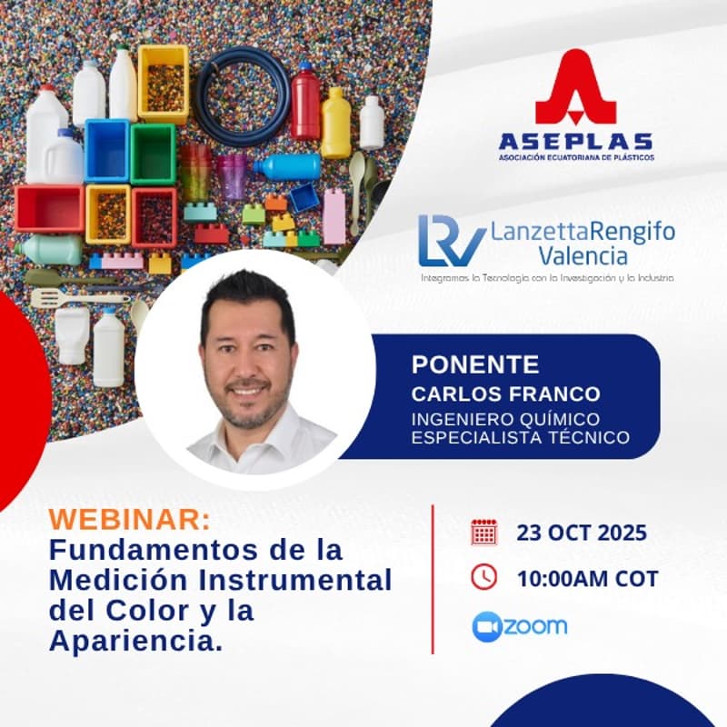 Cover Image for 🔴 W𝗲𝗯𝗶𝗻𝗮𝗿 𝗚𝗿𝗮𝘁𝘂𝗶𝘁𝗼 | 𝗠𝗲𝗱𝗶𝗰𝗶𝗼́𝗻 𝗱𝗲𝗹 𝗖𝗼𝗹𝗼𝗿 𝗲𝗻 𝗹𝗮 𝗜𝗻𝗱𝘂𝘀𝘁𝗿𝗶𝗮 𝗣𝗹𝗮́𝘀𝘁𝗶𝗰𝗮