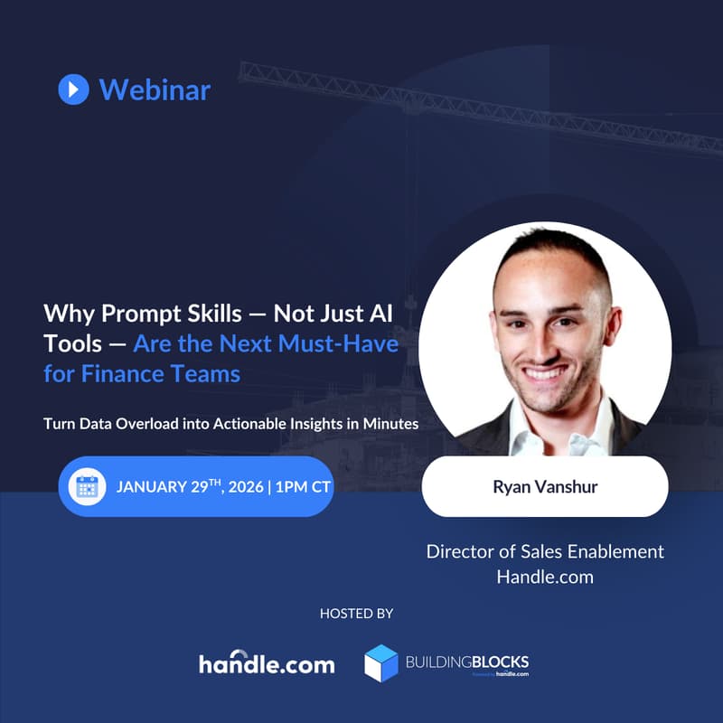Cover Image for BuildingBlocks presents Why Prompt Skills - Not Just AI Tools - Are the Next Must-Have for Finance Teams with Ryan Vanshur