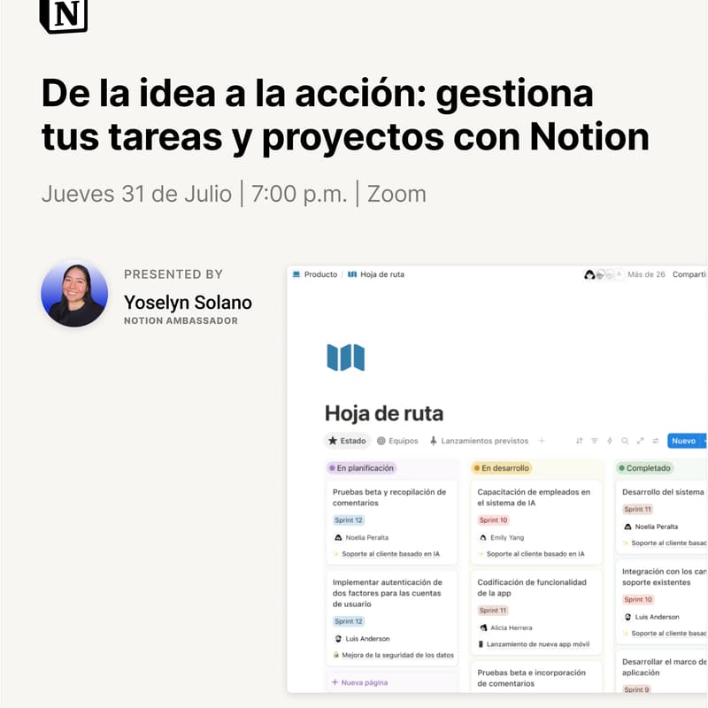 Cover Image for De la idea a la acción: gestiona tus tareas y proyectos con Notion