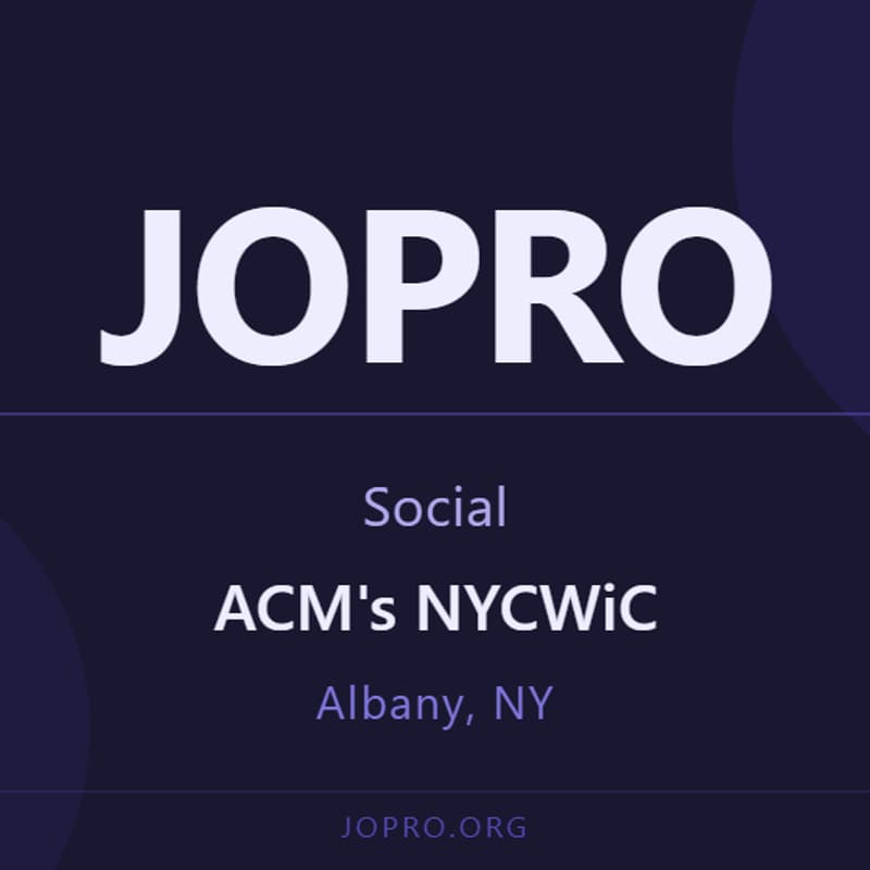 Cover Image for ACM's NYCWiC - JOPRO Social