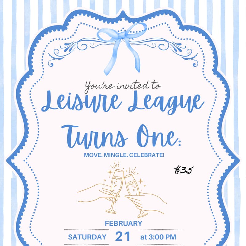 Cover Image for Leisure League Turns One!✨