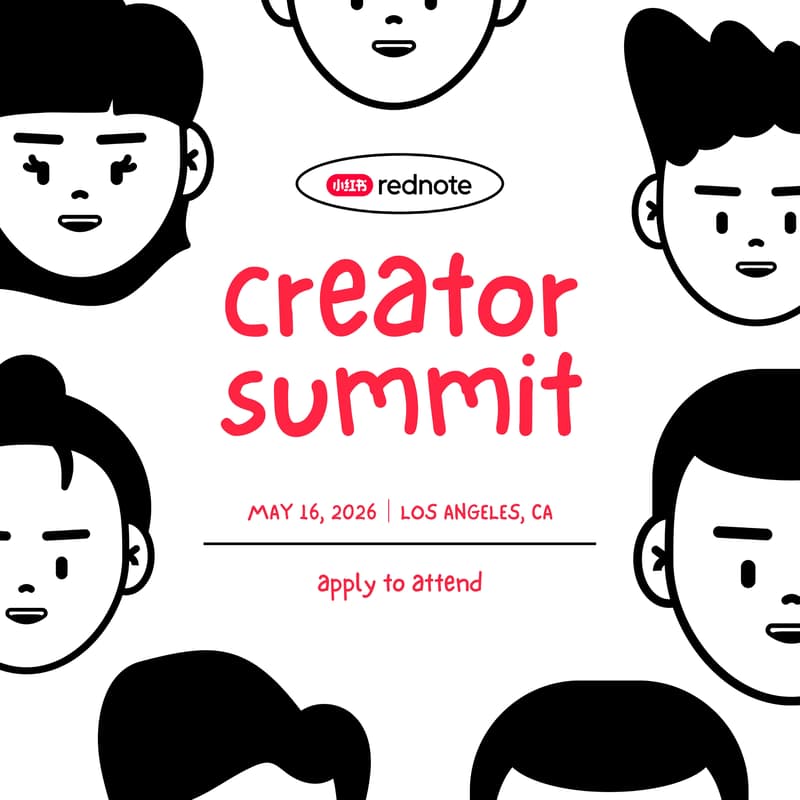 Cover Image for 🎬 rednote Creator Summit - Build Your Creator Career
