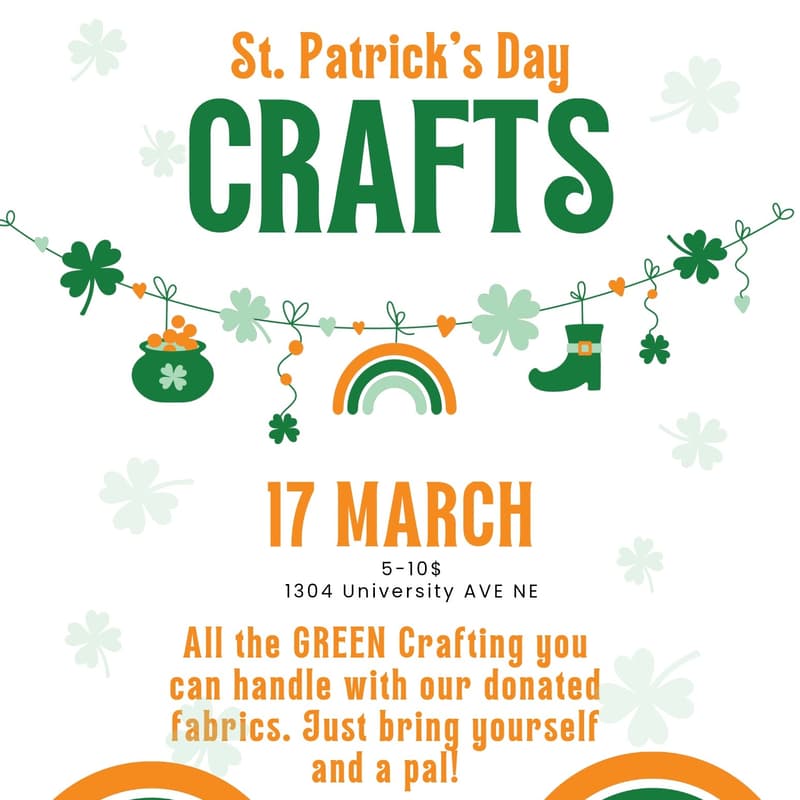 Cover Image for **Mender Bender Tuesdays** & **ST PATTYS CRAFTS**