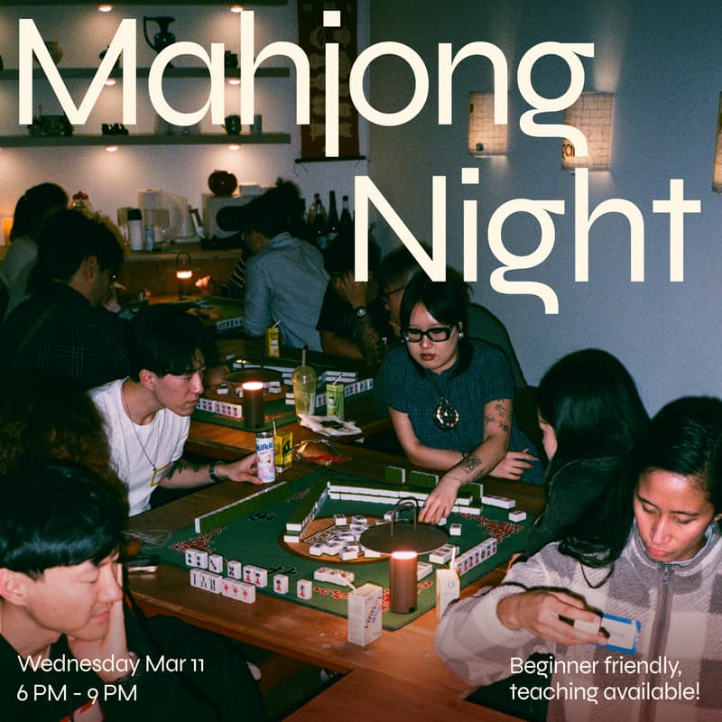 Cover Image for Mahjong Night (Beginner friendly!)