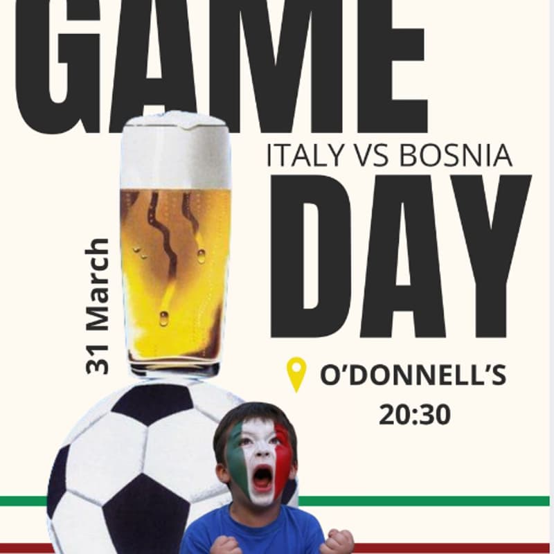 Cover Image for ITALY - BOSNIA game day