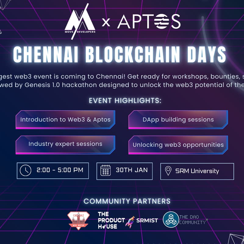 Cover Image for Chennai Blockchain Day