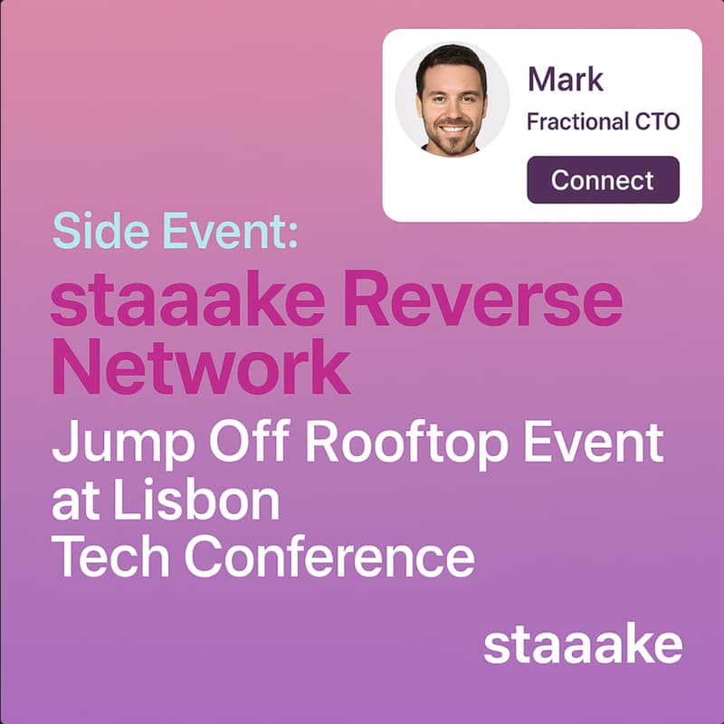Cover Image for Side Event: staaake Reverse Network Jump Off Rooftop Event at Lisbon AI/Tech Conference
