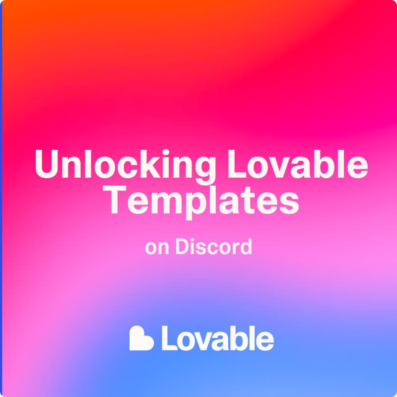 Cover Image for Unlocking Lovable Templates
