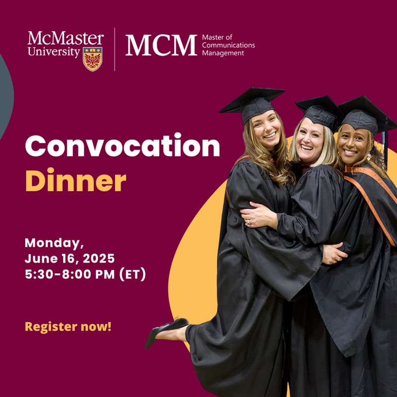 Cover Image for McMaster University MCM Convocation Dinner