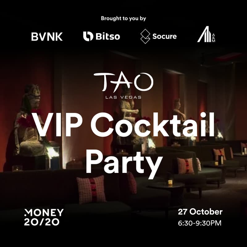 Cover Image for BVNK, Bitso Business, A&M Crypto, and Socure Hosted VIP Cocktail Party @ TAO