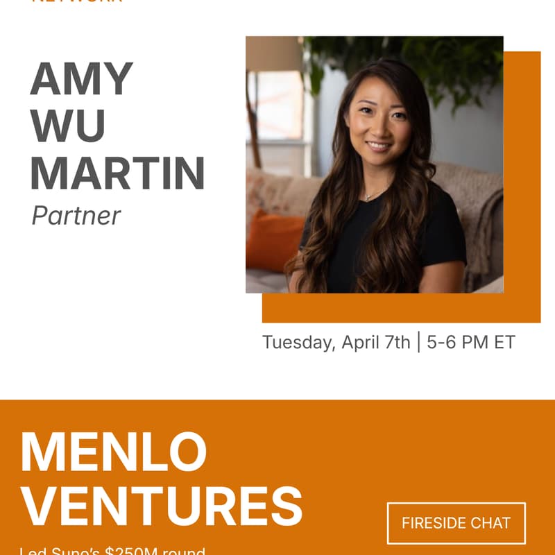 Cover Image for Speaker Session: Amy Wu Martin, Partner at Menlo Ventures