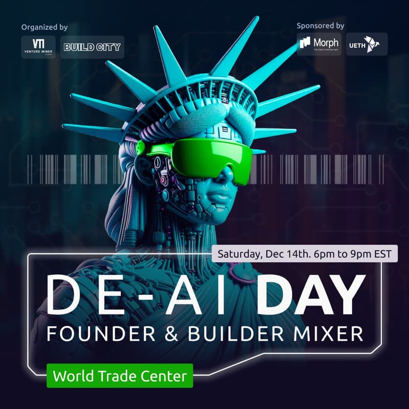 Cover Image for DeAI DAY NYC- Founder & Builder Mixer