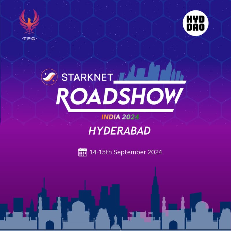 Cover Image for Starknet India Roadshow - Hyderabad