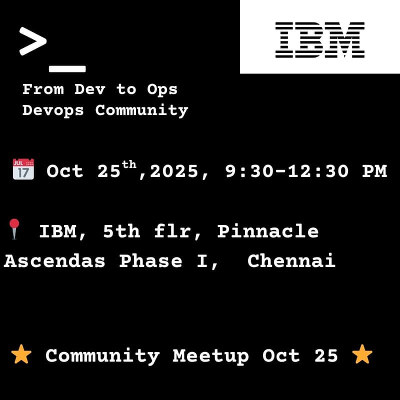 Cover Image for From Dev to Ops | Devops Community Meetup Oct 25