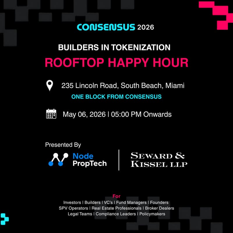 Cover Image for Builders in Tokenization - Rooftop Happy Hour Hosted by Node PropTech and S&K