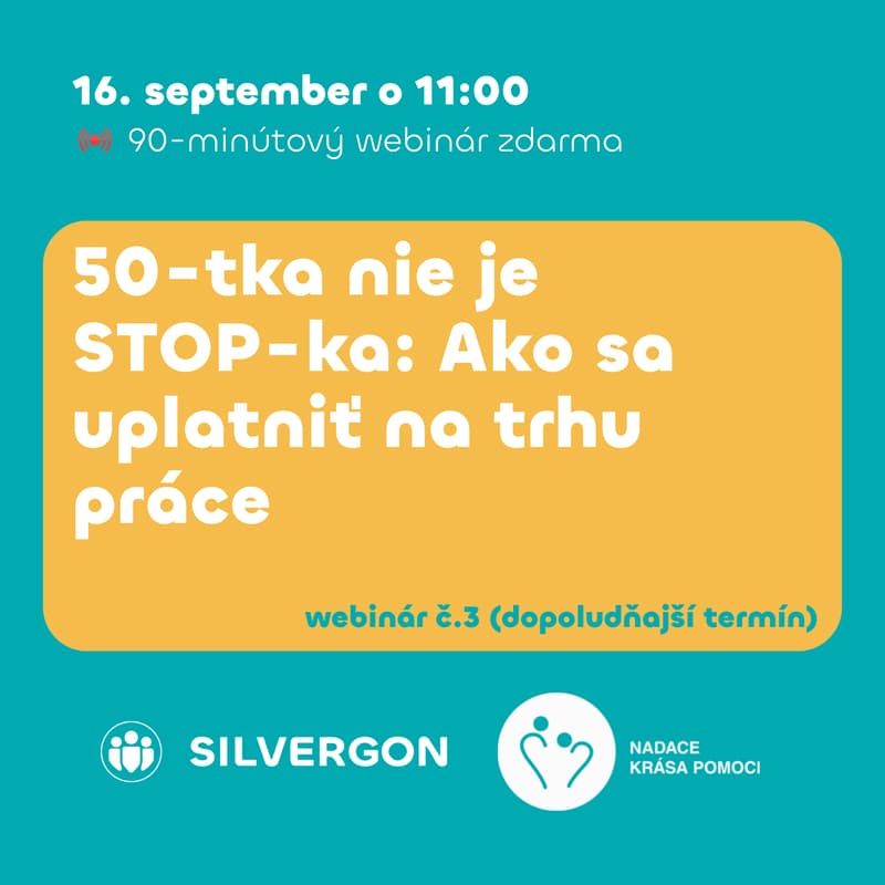Cover Image for 50-tka nie je STOP-ka: Ako sa uplatniť na trhu práce - 1. termín