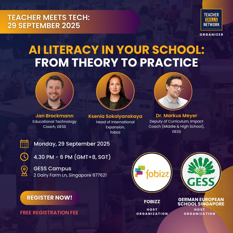 Cover Image for [Teacher meets Tech] AI Literacy in Your School: From Theory to Practice