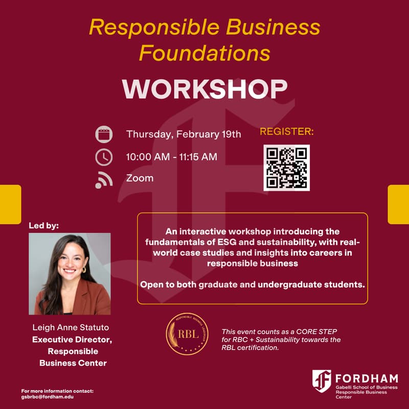 Cover Image for Responsible Business Foundations Workshop