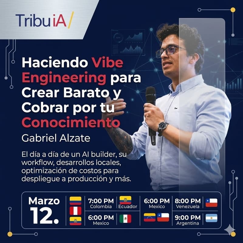 Cover Image for El día a día de un AI builder, su workflow y lecciones aprendidas. Con Gabriel Alzate