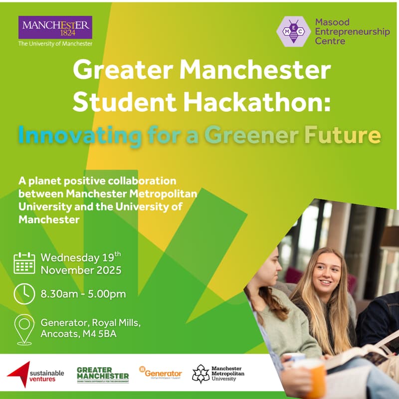 Cover Image for Greater Manchester Student Hackathon: Innovating for a Greener Future