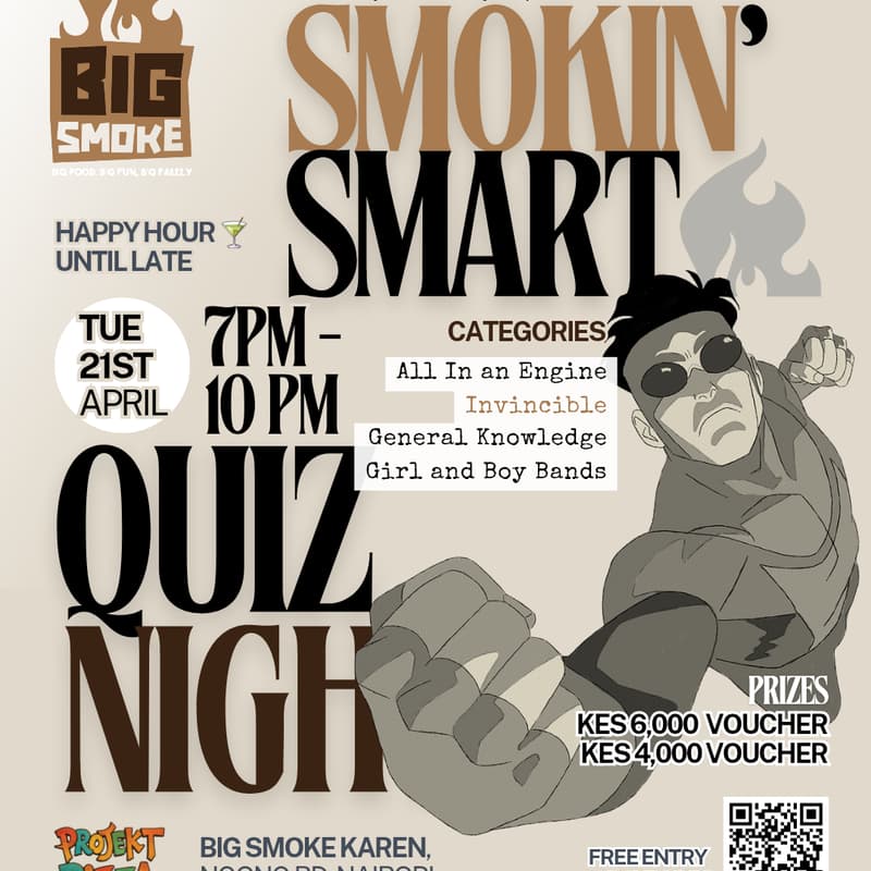 Cover Image for The Smokin' Smart Quiz Night @ Big Smoke KAREN
