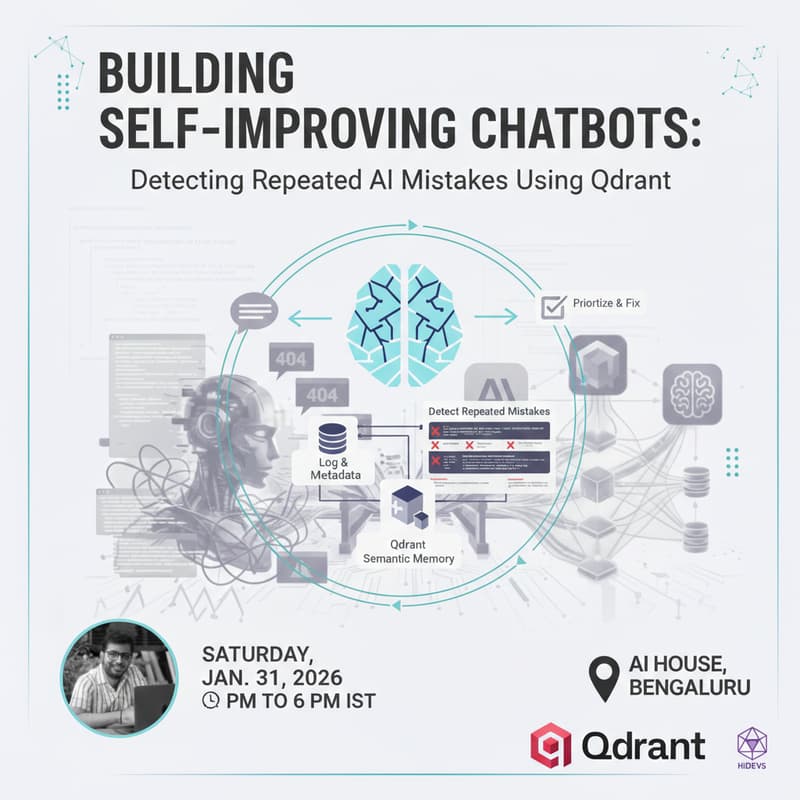 Cover Image for Building Self-Improving Chatbots: Detecting Repeated AI Mistakes Using Qdrant
