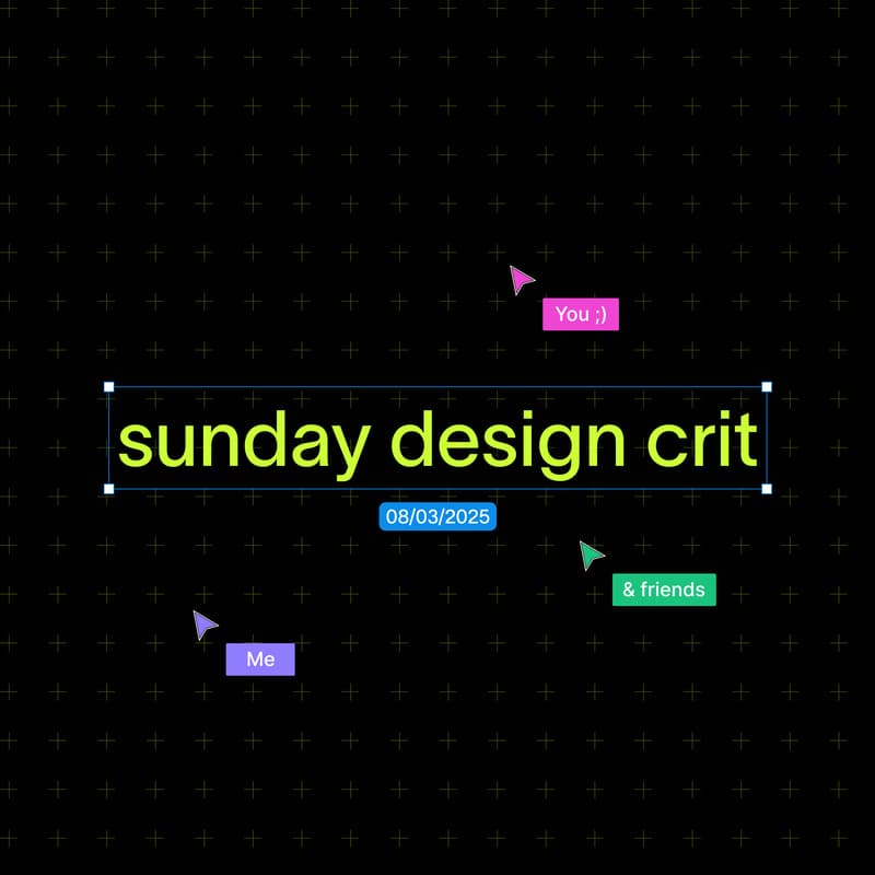 Cover Image for sunday design crit session