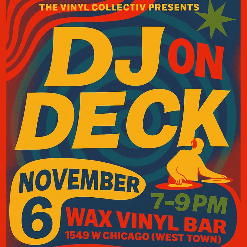 Cover Image for The Vinyl Collectiv Presents: DJ on Deck @ Wax Vinyl Bar