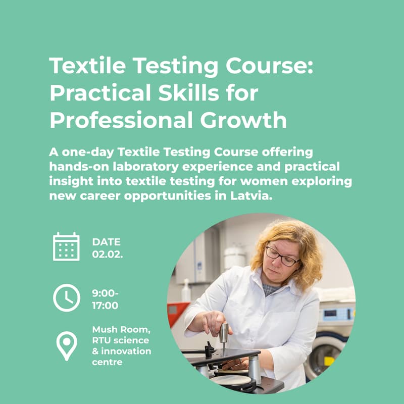 Cover Image for 🧵 Textile Testing Course: Practical Skills for Professional Growth 🔬👩‍🔬 2.02.2026.