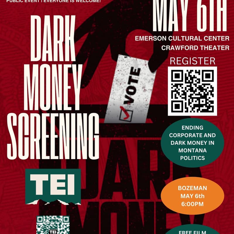 Cover Image for Dark Money Screening Bozeman - May 6th