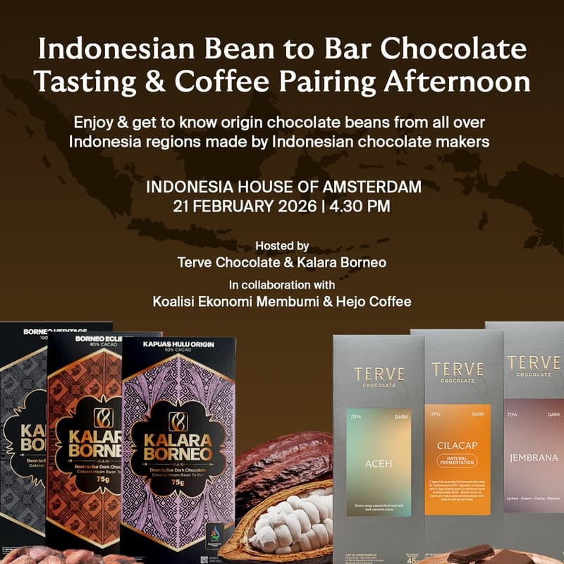 Cover Image for Taste from Indonesia: Bean to Bar Chocolate Tasting & Coffee Pairing Afternoon during Amsterdam Cocoa Week