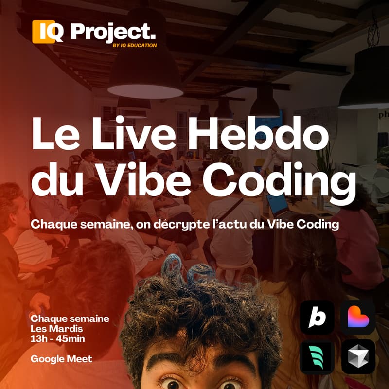 Cover Image for Build in live : Vibe-coding d'une appli avec Teo en 45mn pour le Live Hebdo #8 d'IQ Project