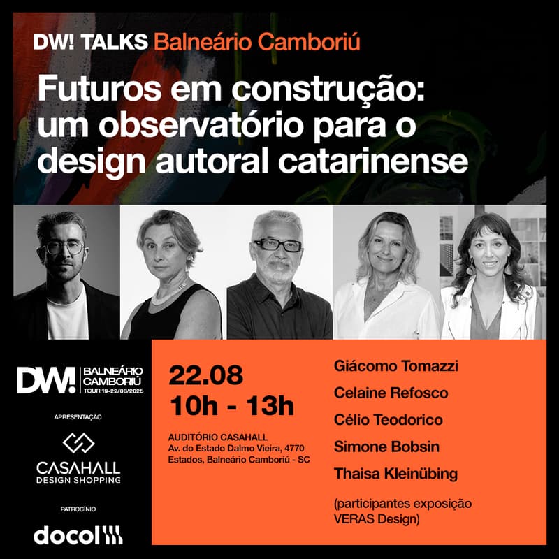 Cover Image for DW! TALKS BC 05 - 22/08 -  Futuros em construção: um observatório para o design autoral catarinense