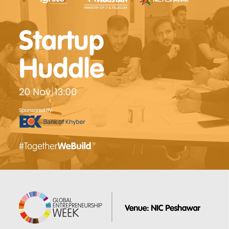Cover Image for Startup Huddle sponsored by Bank of Khyber