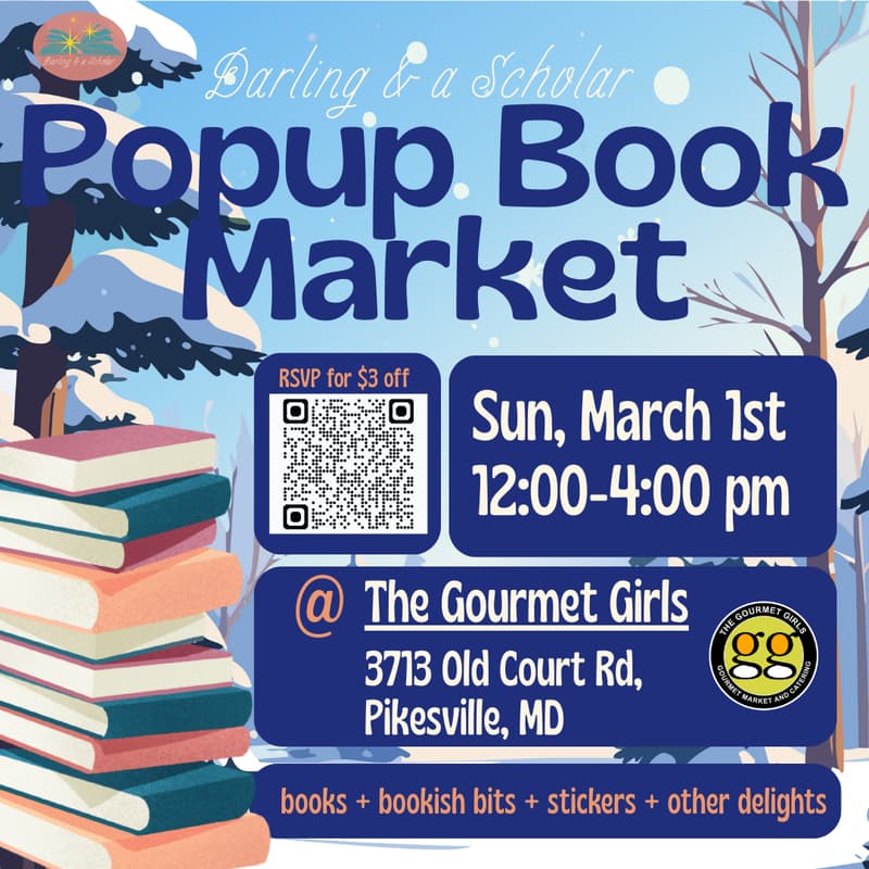 Cover Image for Popup Community Book Market @Gourmet Girls, Pikesville, MD