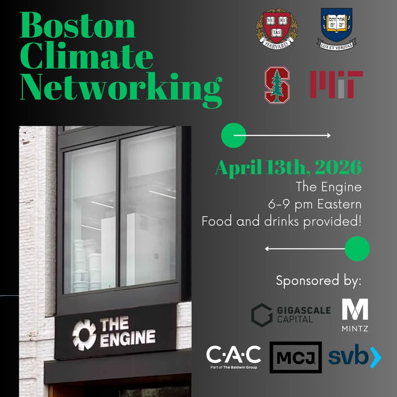 Cover Image for Harvard-MIT-Stanford-Yale Boston Climate Tech Inaugural Gathering!