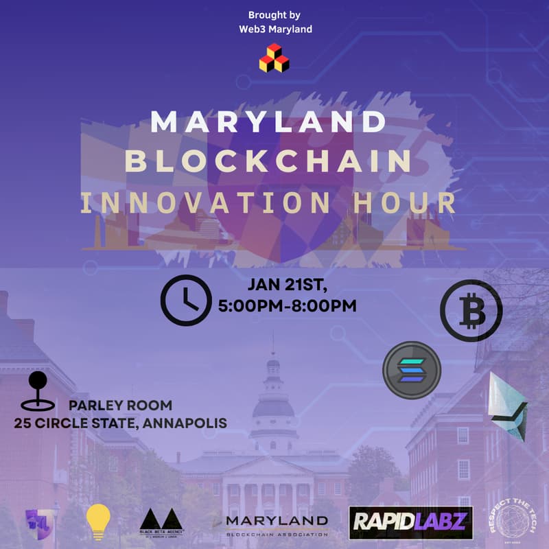 Cover Image for Maryland Blockchain & Innovation Discussions.