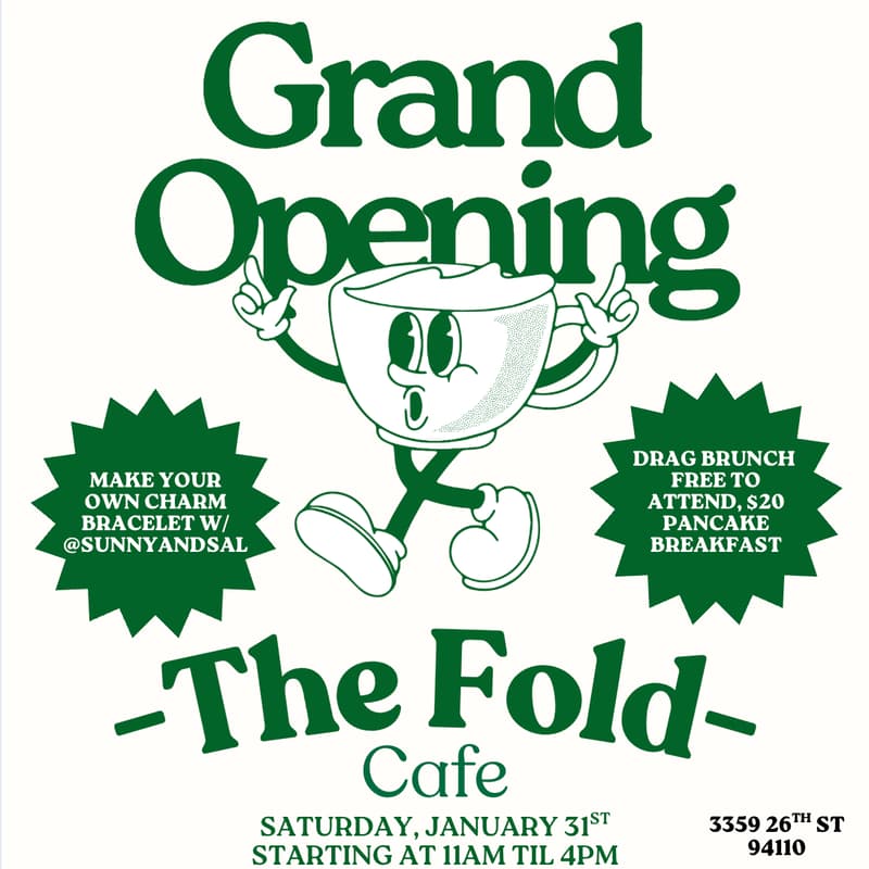 Cover Image for Grand Opening Party! At The Fold Cafe