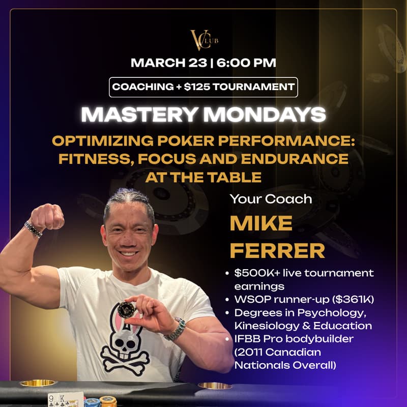 Cover Image for VClub | Optimizing Poker Performance: Fitness, Focus and Endurance at the table