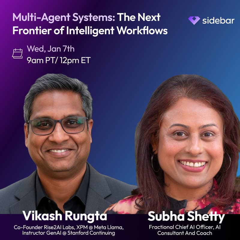 Cover Image for Multi-Agent Systems: The Next Frontier of Intelligent Workflows with Subha Shetty and Vikash Rungta