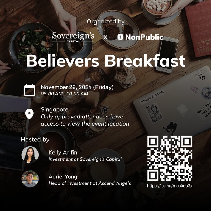 Cover Image for Believers Breakfast Hosted by Sovereign’s Capital x NonPublic